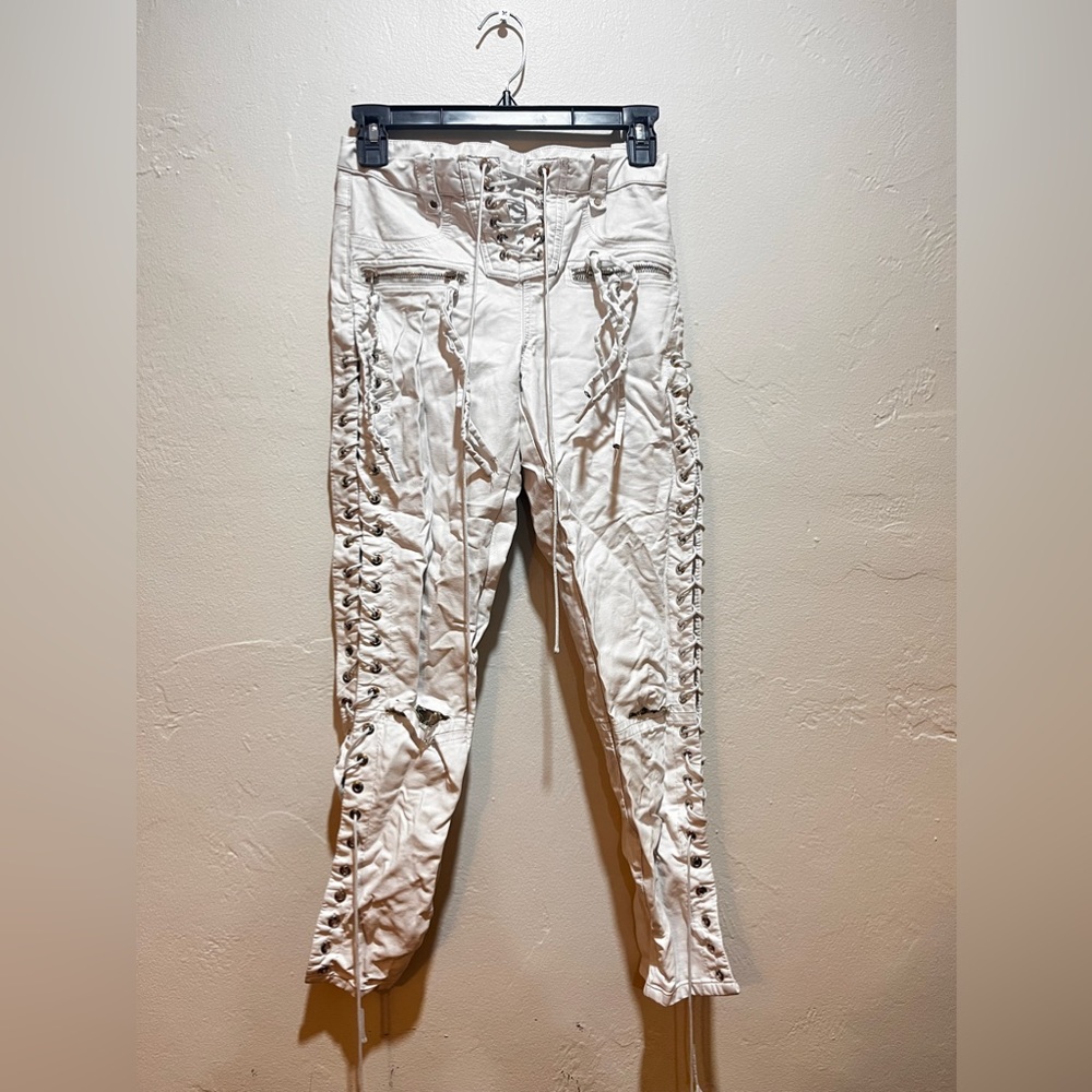 Kiki Riki White leather pants Size S